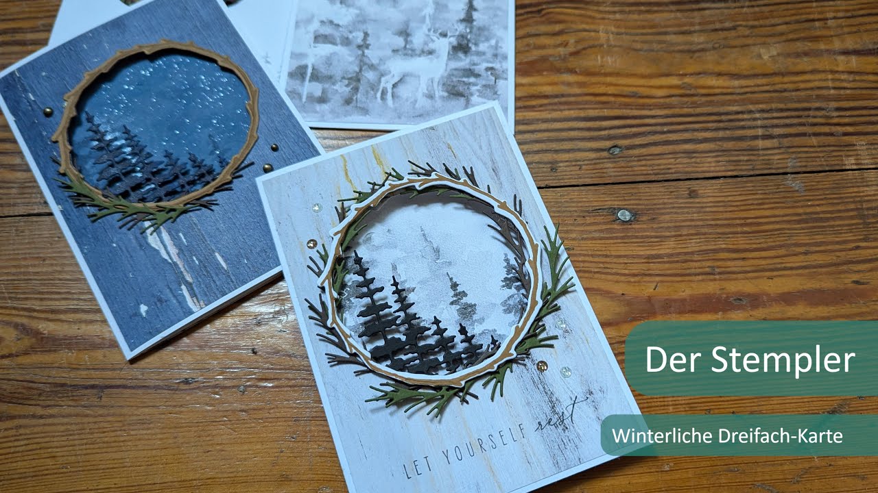 Winterliche Dreifach-Karte | Der Stempler ~ Stampin Up!