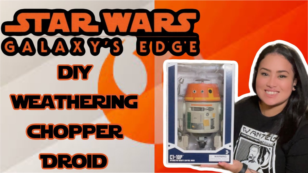 Unboxing Star Wars Galaxy&rsquo;s Edge Chopper Droid & DIY Weathering. #starwars #galaxyedge #droids