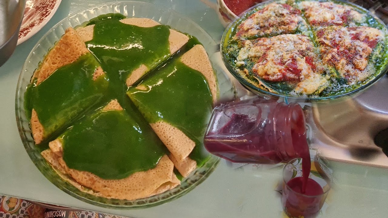 كريب العدس والسبانخ بدون دقيق محشي👌 مع عصير العنب بالباربا مذاقو خطير CRESPELLE SENZA GLUTINE