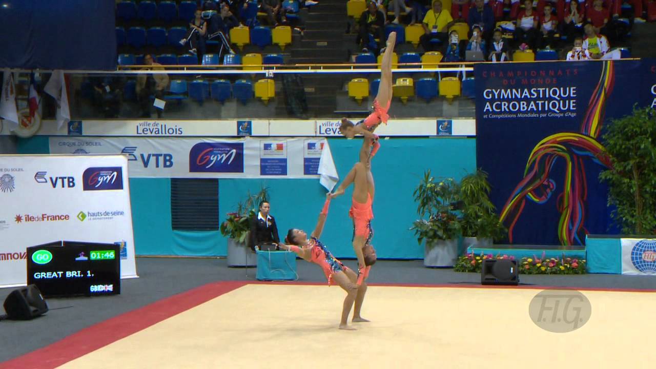 GREAT BRITAIN Women's Groups - Balance Qualifications  -- 2014 Acrobatic Worlds, Levallois (FRA)