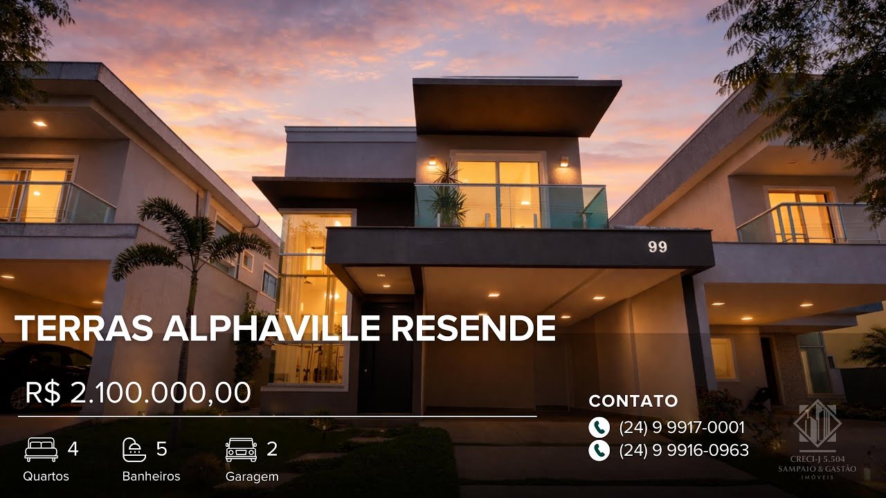 Excelente casa no Terras Alphaville Resende a venda ! Exclusividade Sampaio & Gastão Imóveis 🏡 