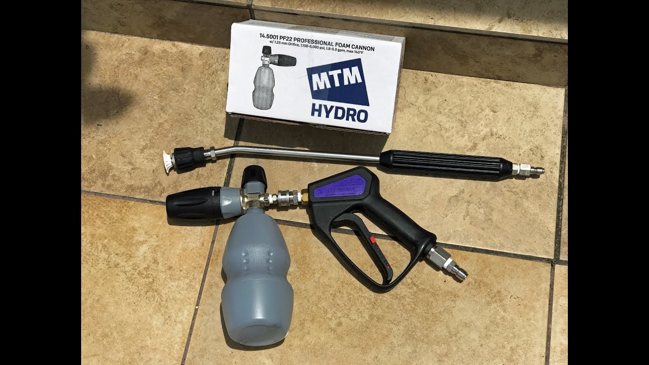 Mosmatic Pressure Washer Swivel Spray Gun & MTM PF22 Foam Cannon from Obsessed Garage