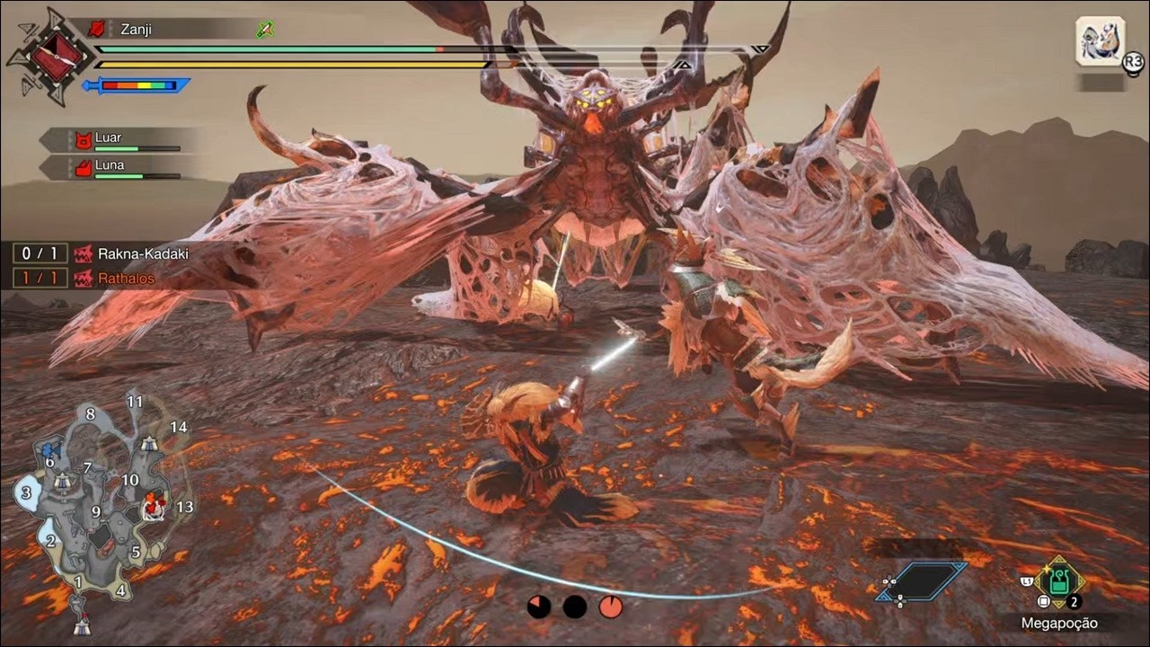 Monster Hunter Rise Rakna-Kadaki e Rathalos High Rank Sword and Shield pt-br No Commentary ps5