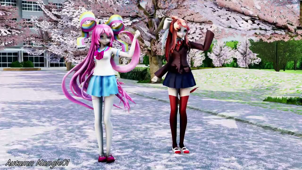 【MMD x Gravity Falls x Doki Doki Literature Club】Candle Queen - Giffany & Monika