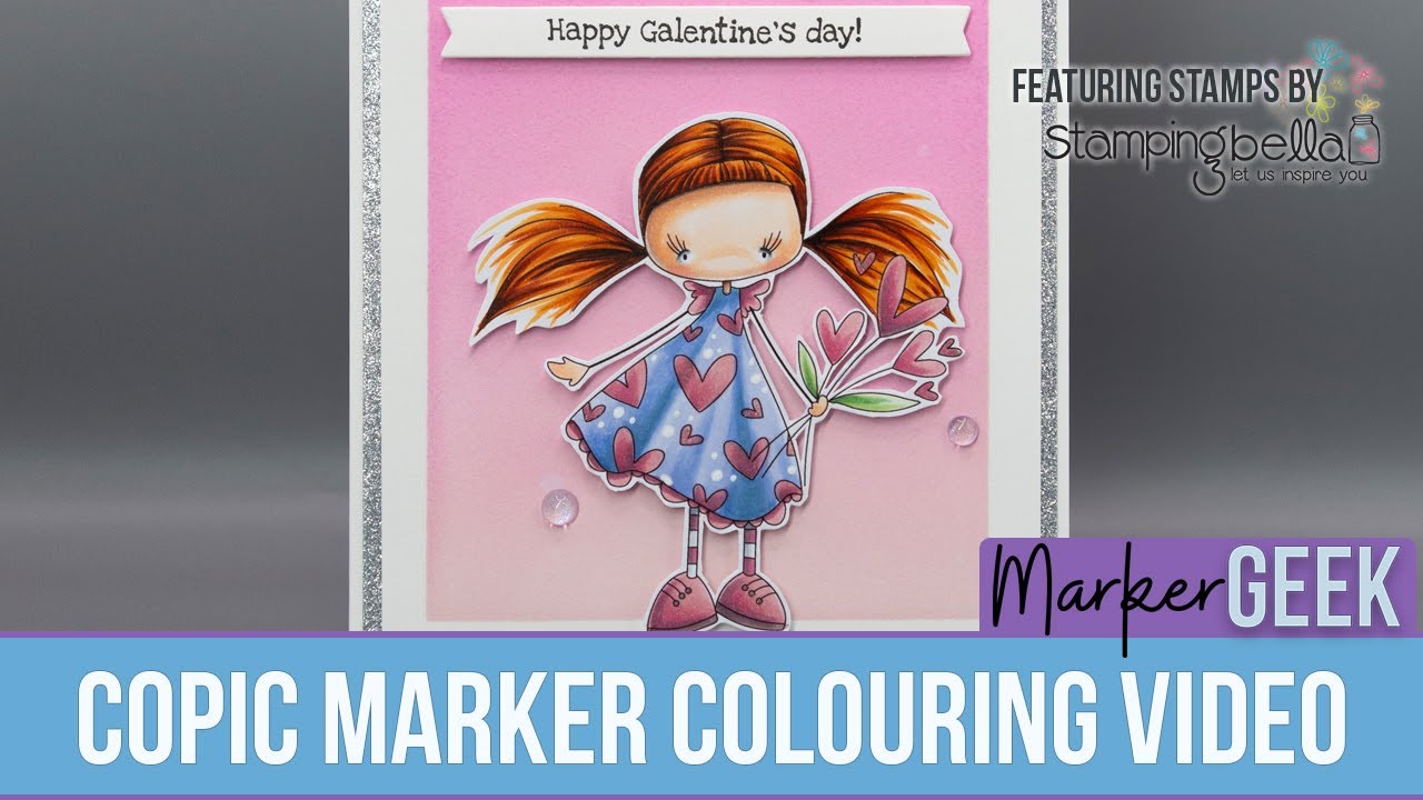 Copic Marker Colouring Stamping Bella Whimsabella Trixie Bloomheart rubber stamp