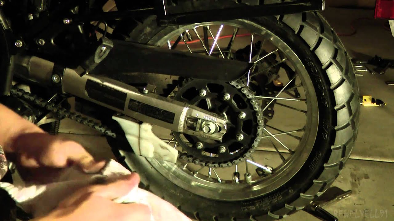 Changing the Rear Tire on a 2009 KLR 650 Part 2 of 2