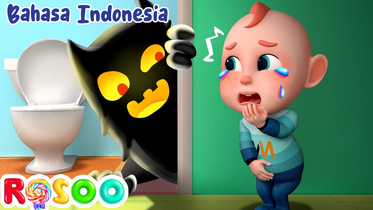 Bayi Takut Gelap 😣| Monster di Toilet | Lagu Kebiasaan Baik | Bahasa Indonesia - Rosoo