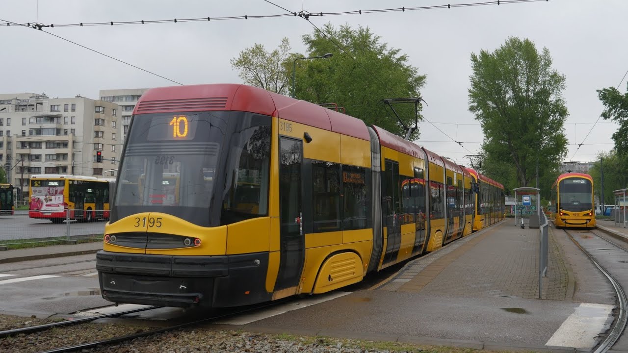 Tramwaje Warszawskie - linia 10 Wyścigi - Os. Górczewska - Pesa Swing