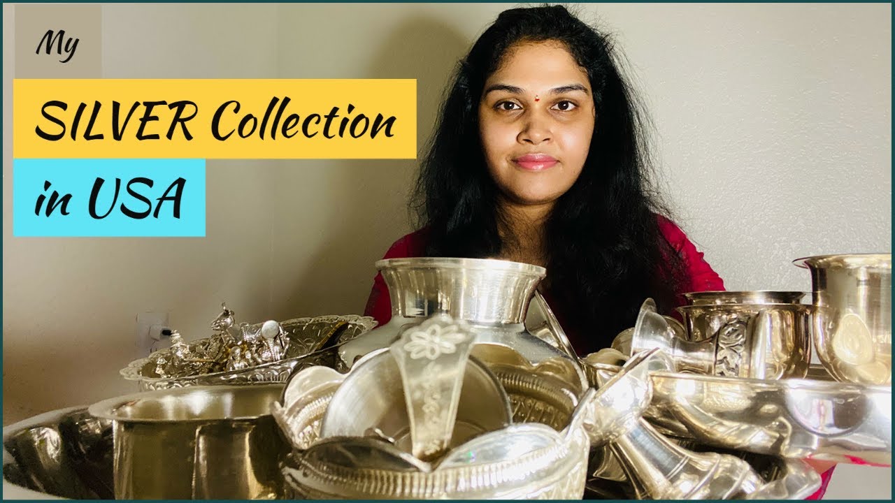 VLOGMAS || DAY -2 || My SILVER Collection || Pooja items || How to care for Silver from tarnishing