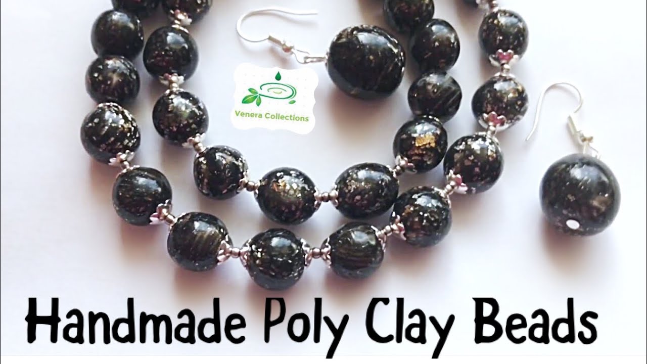 How To Make Sparkling Polymer Clay Inclusion Beads & Necklace Tutto #74