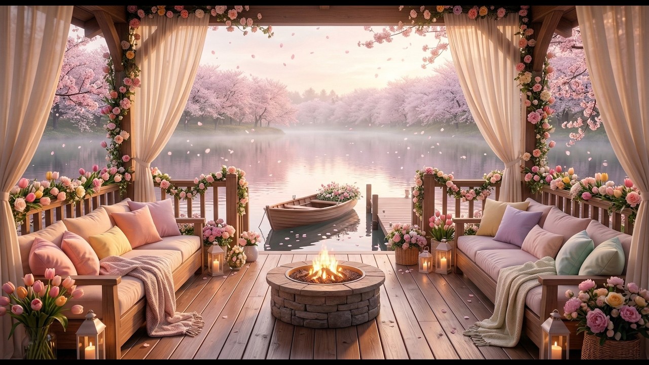 Spring Jazz by the Lake 🌸 Cozy Morning Jazz for Relaxing, Studying & Good Mood