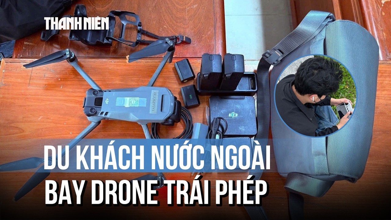 Phát hiện du khách nước ngoài bay drone trái phép ở bãi biển Đà Nẵng