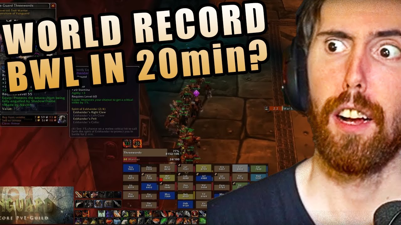 WORLDRECORD BWL SPEEDRUN! Asmongold reaction video, preparing for PHASE 3 - WoW Classic