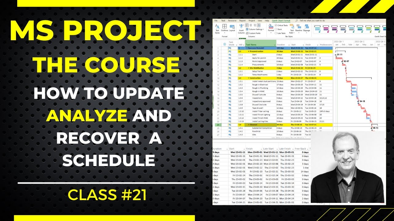 Mastering Project Management: Update, Analyze, and Recover Your Schedule with MS Project The Course