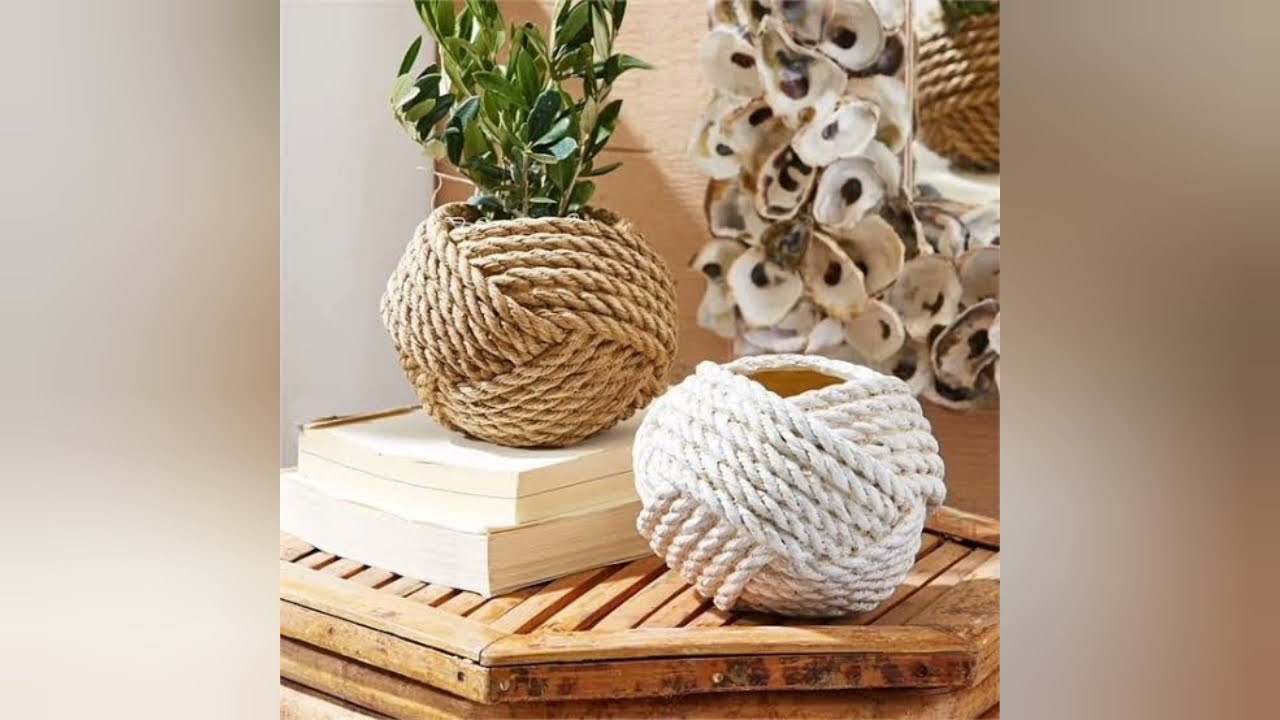 Artesanato com corda de sisal + ideias para decorar sua casa + decoração rústica