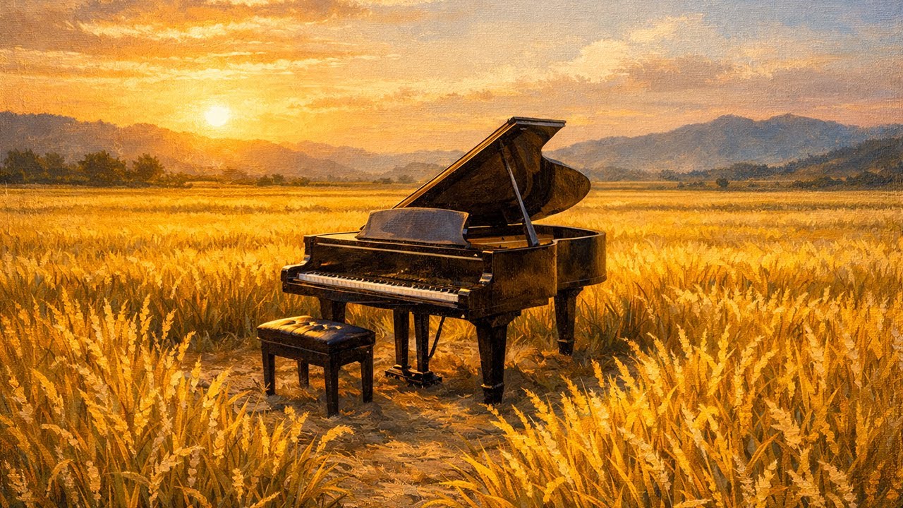 Golden Field Piano 🎹 Peaceful Chill Music for Relax & Study