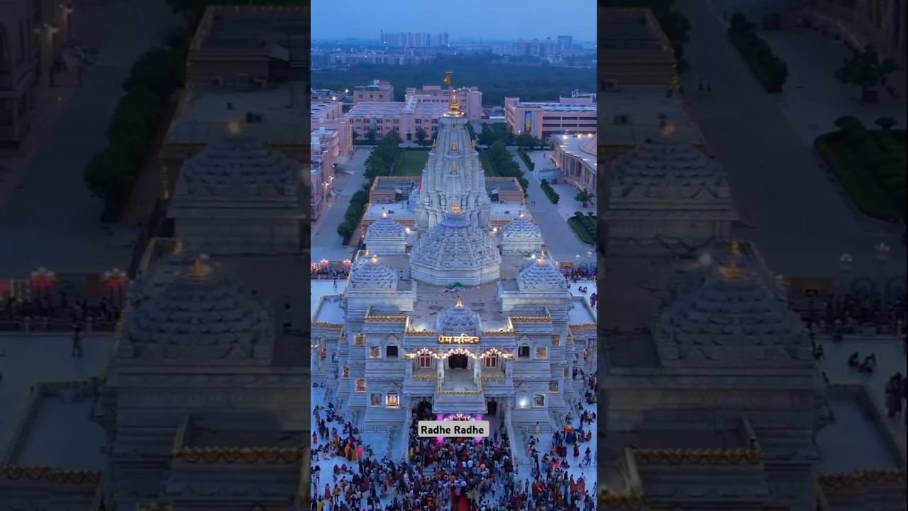 Radha Krishna Prem Mandir #status 🪔🪔 | Adharam Madhuram #song | Radha Krishna Prem Mandir