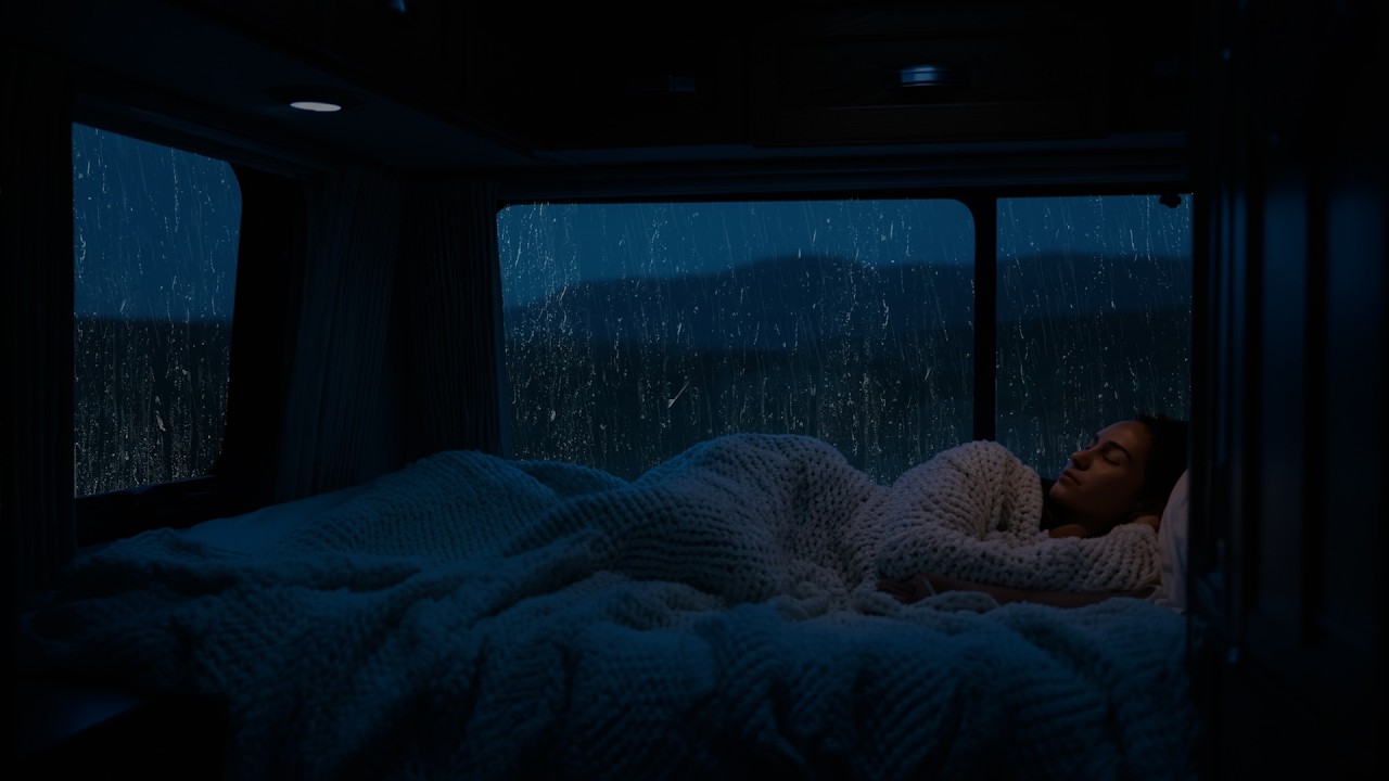 Rain on the Car Window at Night | Pure White Noise for Deep Undisturbed Sleep