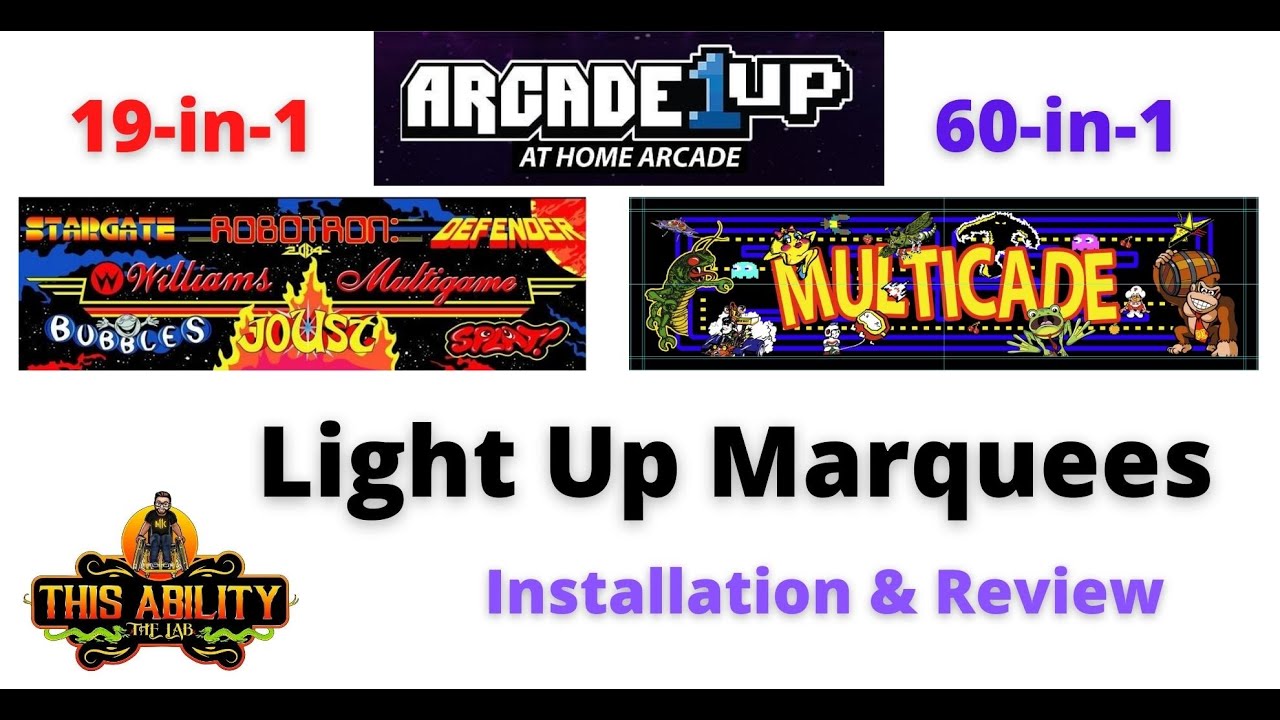 Arcade1UP - Light Up Marquees - Installation & Review - iCade & BarCade - Angel Ortero - A1UP