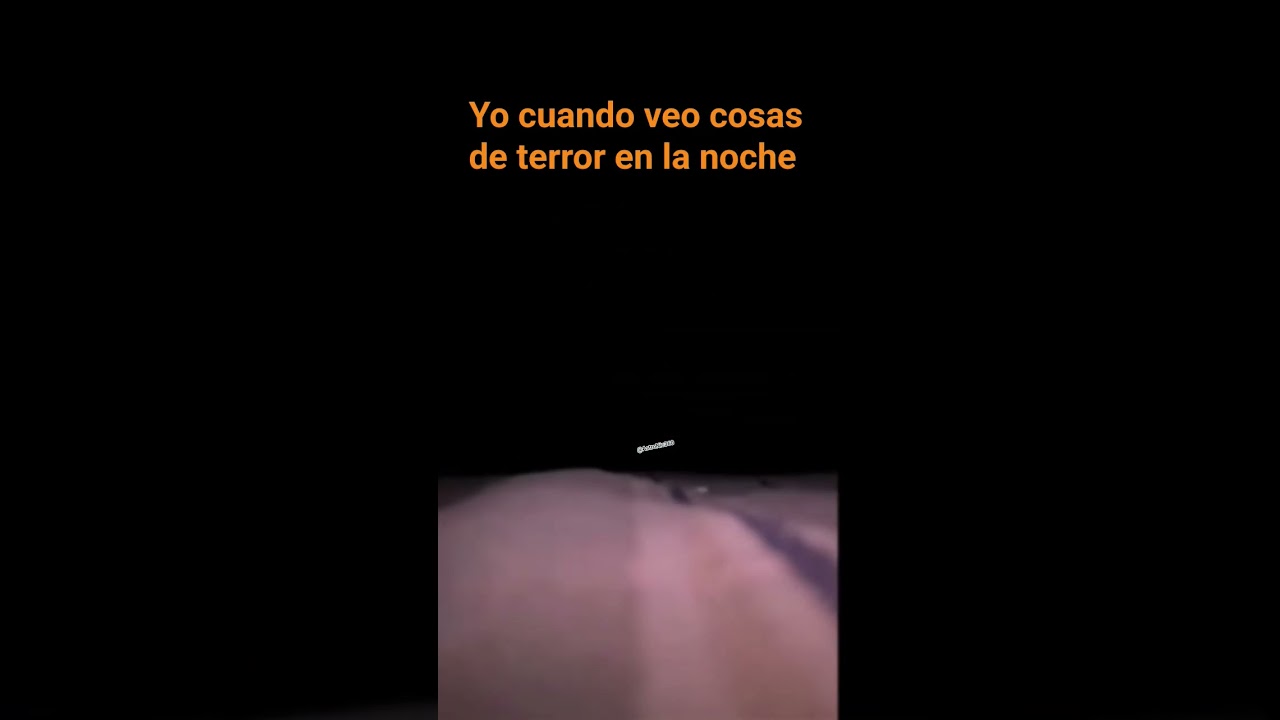 POV: Yo cuando veo cosas de terror en la noche