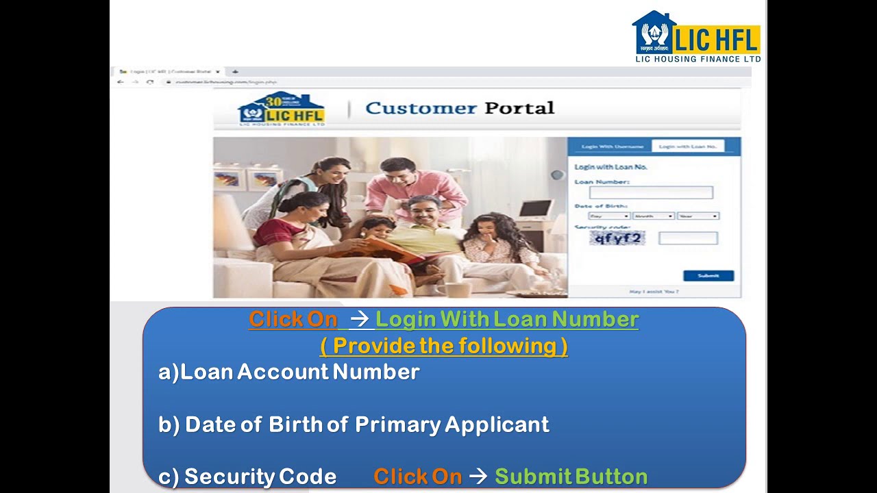 LIC Housing Online Loan Rewriting