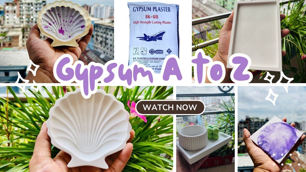 জিপসামের খুটিনাটি || A to Z Of GYPSUM CRAFT || #diy #craf #youtubeshorts 