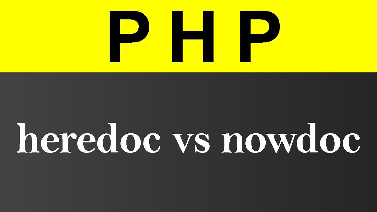 Difference between heredoc and nowdoc in PHP (Hindi)