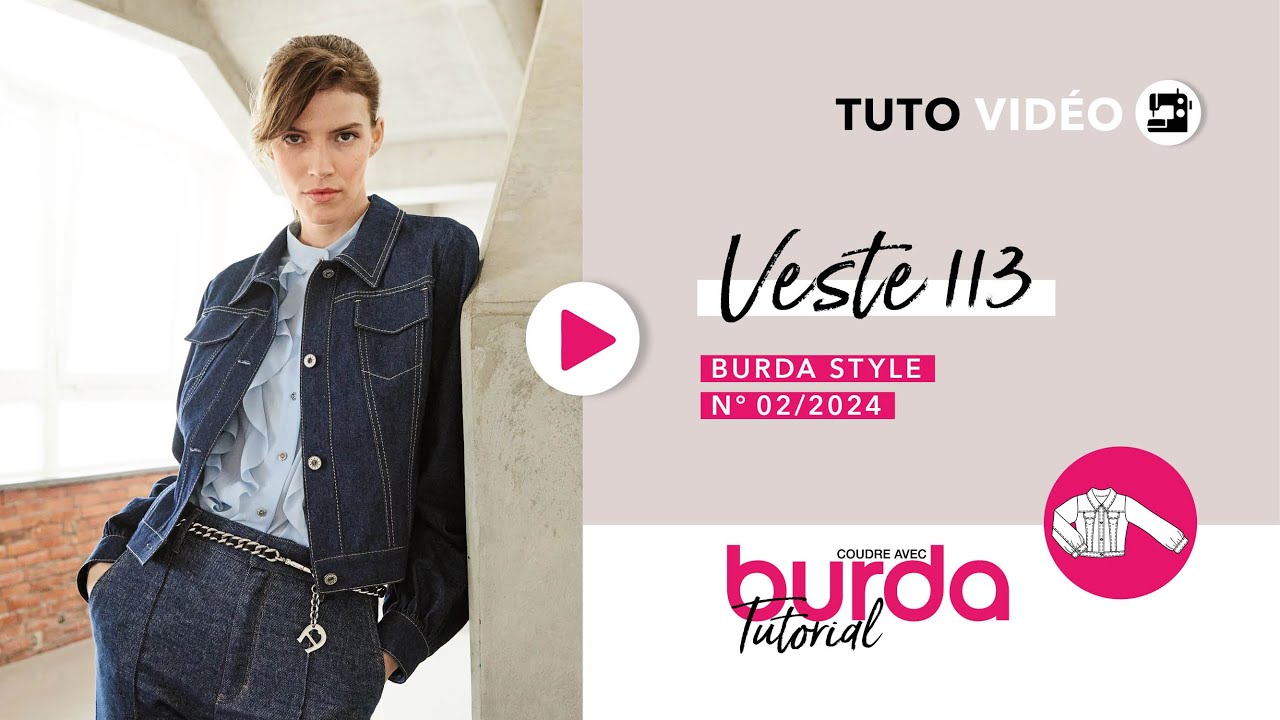 Veste en jean n°113 | Burda Style Février 2024