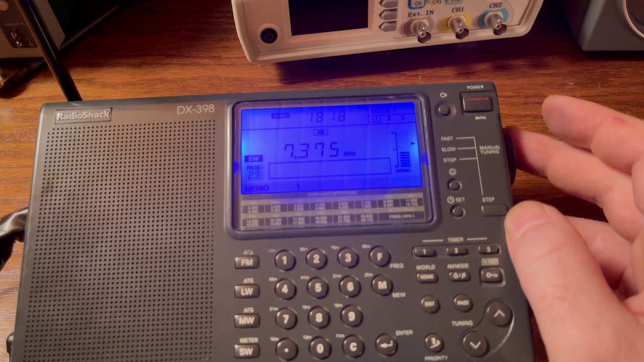Radio Shack DX-398 Night time band scan