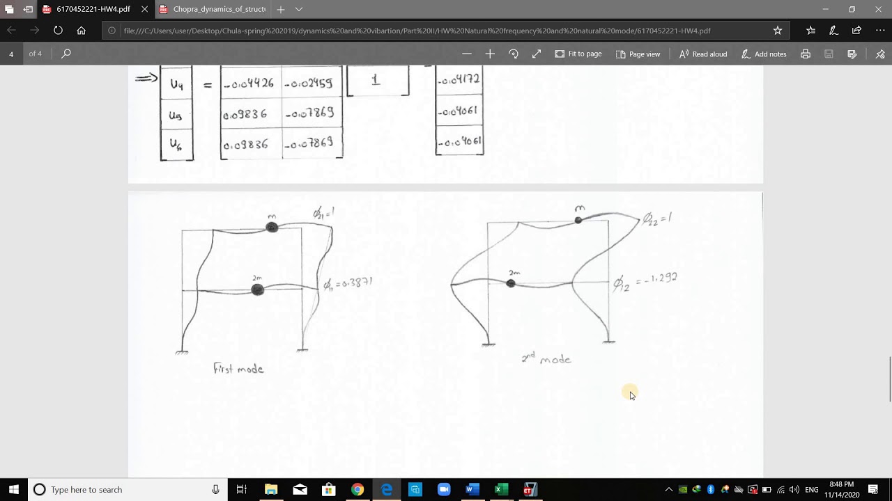 How to compute the modal participation factor and the modal mass participation ratio (ETABS, Lec19)
