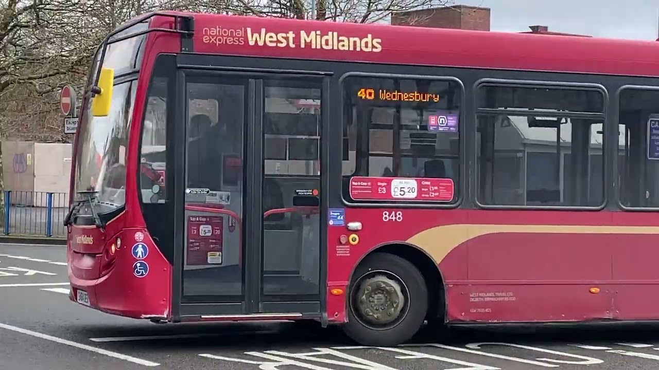National Express West Midlands Enviro 200 848 Bus Route 40 Wednesbury 