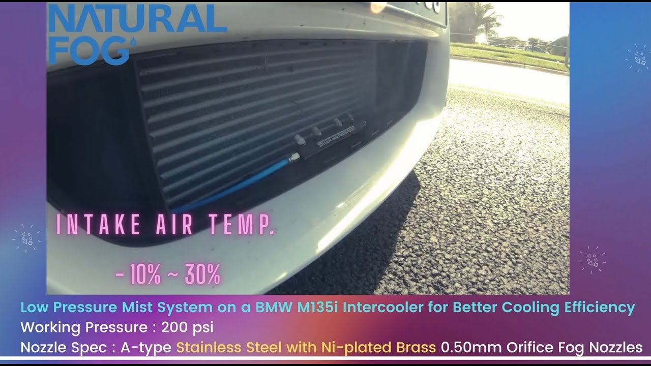 Natural Fog Low Pressure Mist Nozzle   Car Intercooler Cooling