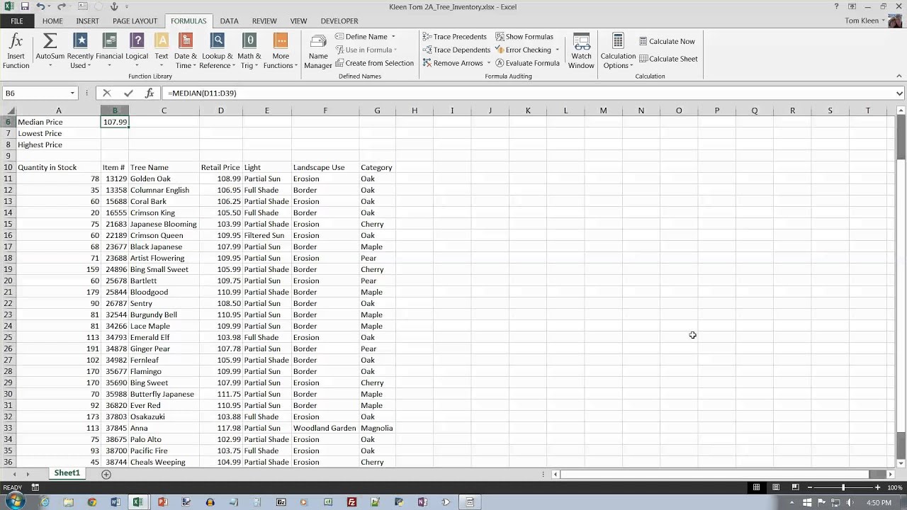 Excel 2013, Go! Project 2A, part 1 of 2