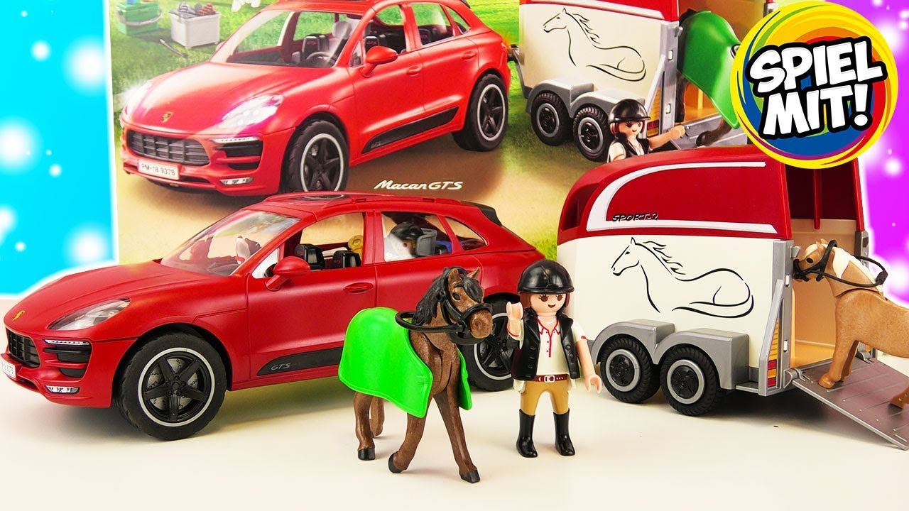 AUF ZUM REITTURNIER! Playmobil Porsche Macan GTS mit Pferdeanhänger für Pferde & Ponys Spiel mit mir