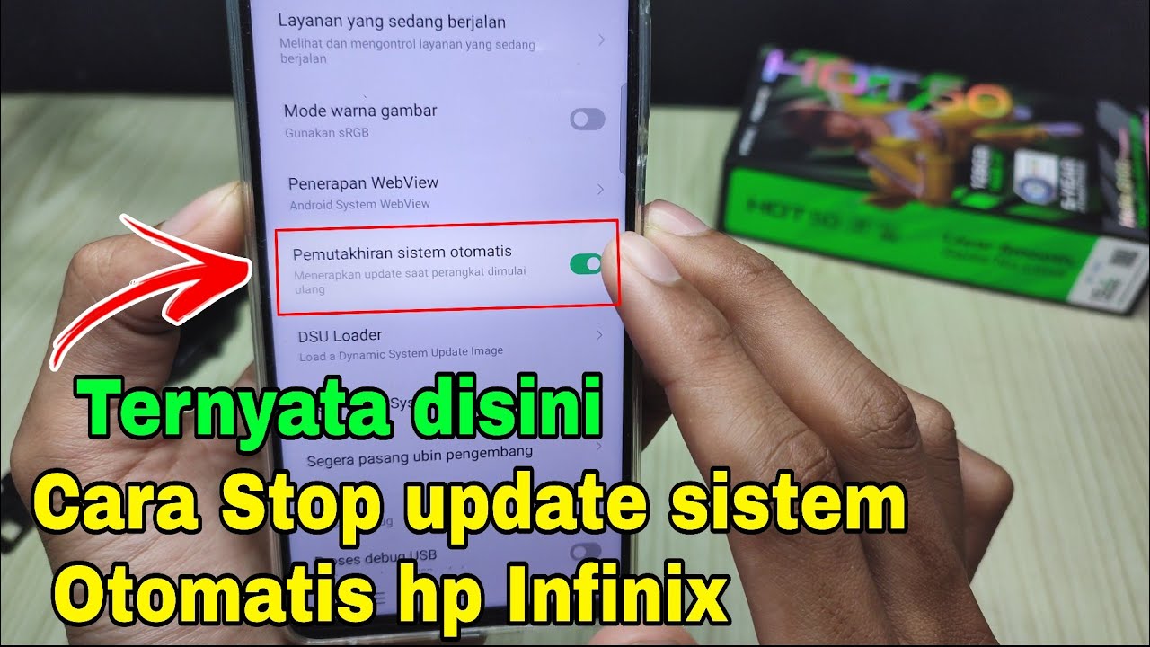 Cara menonaktifkan Pembaruan sistem otomatis di hp Infinix Hot 50, Hot 50i, dan Hot 50 pro