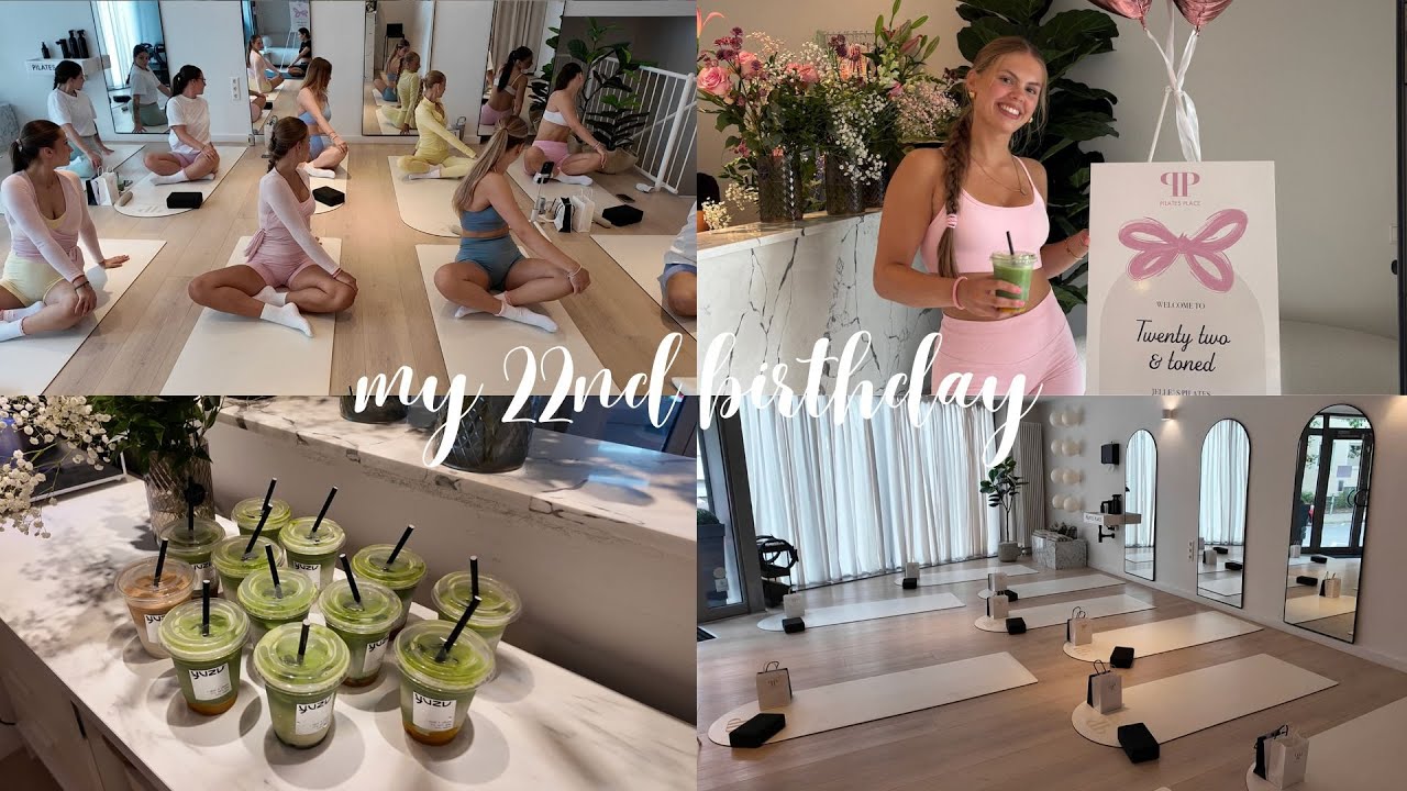 my 22nd birthday: geburtstags pilates class, matcha & brunchen mit meinen girls | jellefeline 🧘🏼‍♀️🍵