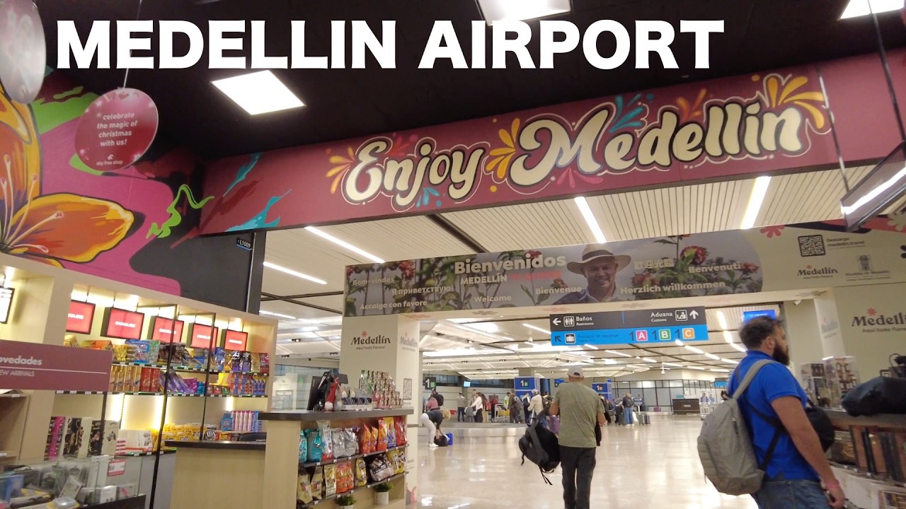 Medellin Airport - Walk From Border Patrol to Customs and Greeting Area
