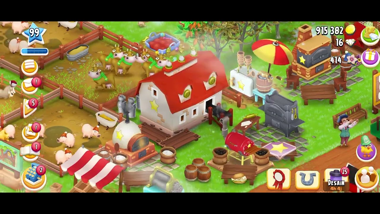 Hay day level 99 day 3