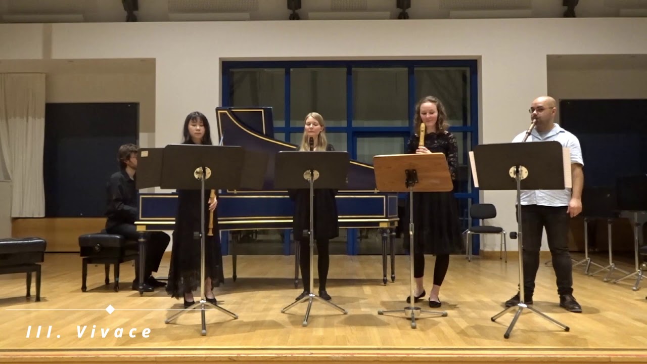 J. C. Schickhardt (1682 1762): Concerto II für vier Altblockflöte und B. C in d-Moll