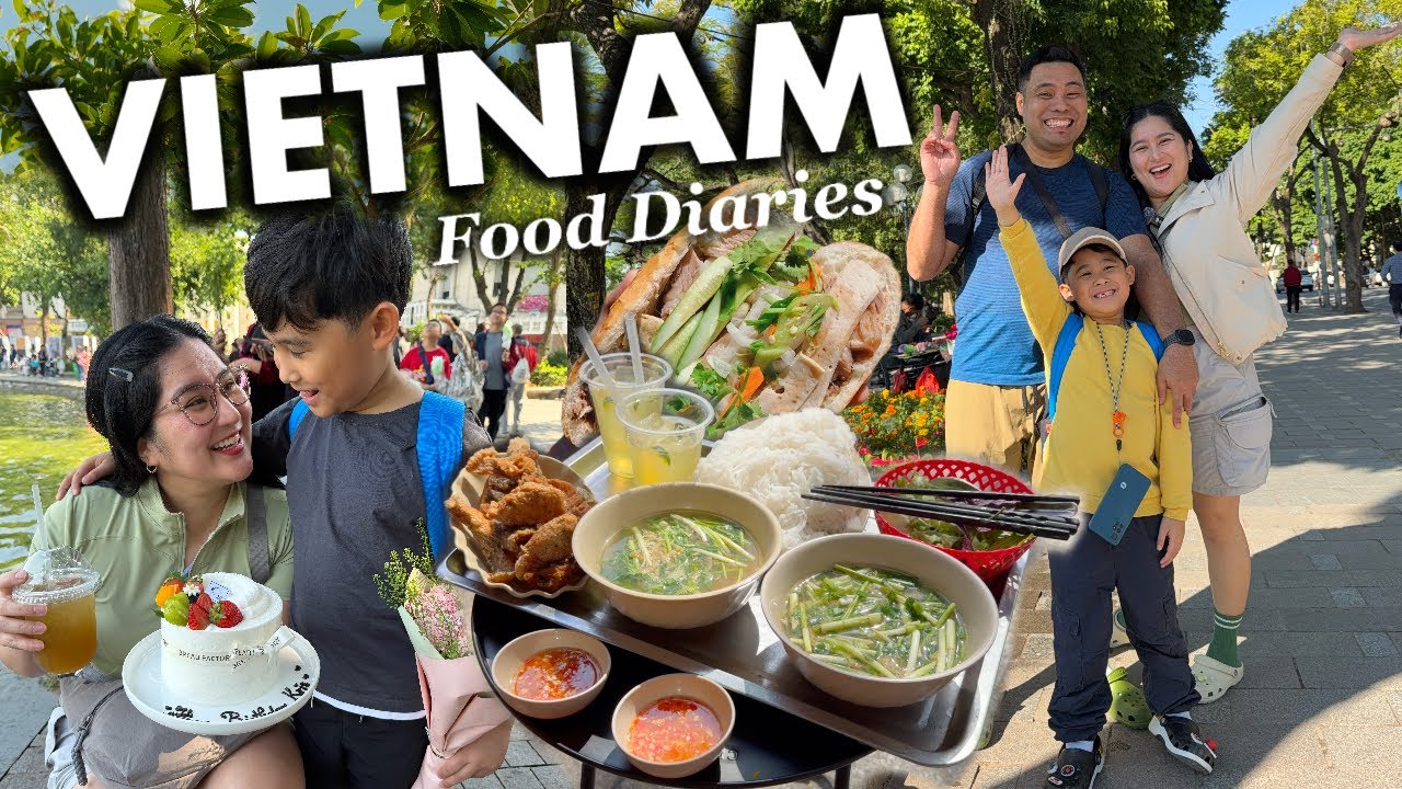 Vietnam Food Diaries Part 1 🇻🇳 | Street Food, Local Eats & First Bites in Vietnam | @krislumagui 