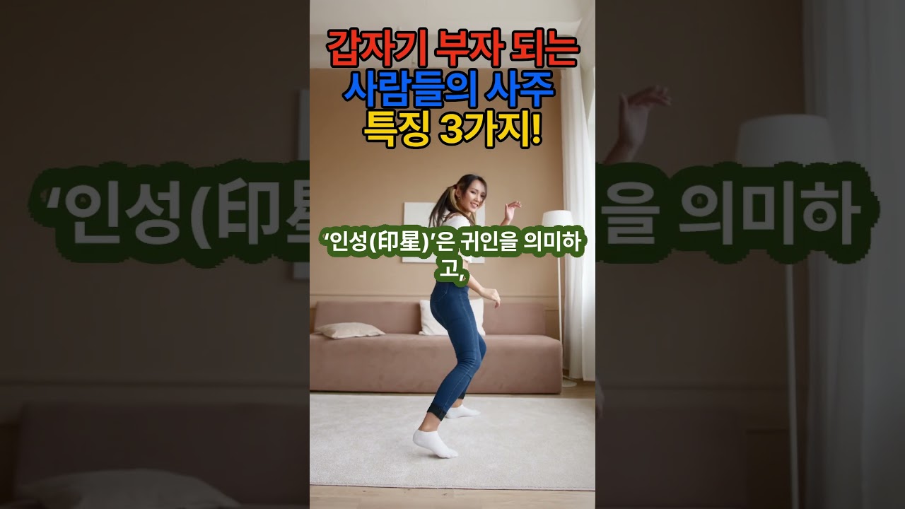 갑자기 부자되는 사람들의 사주 특징 3가지 (사주 완전 분석)
