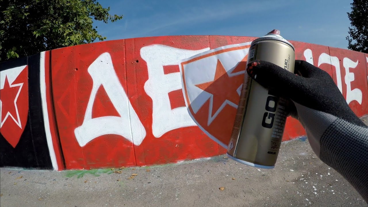 DELIJE GRAFFITI - #crvenazvezda #delije #večitiderbi #partizan #grobari (Music: Tune Seeker)