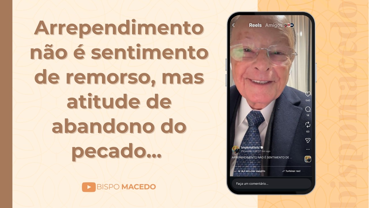 Arrependimento não é sentimento de remorso, mas atitude de abandono do pecado... - Meditação 01/02