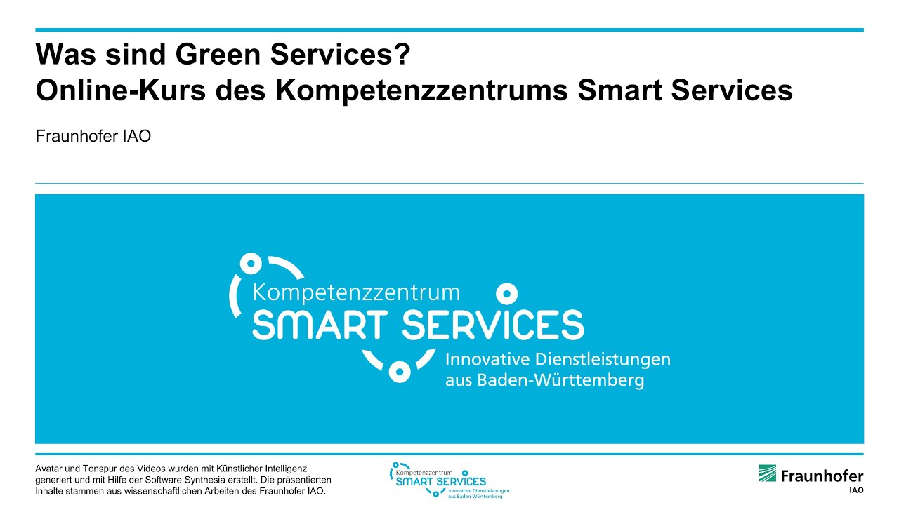 Kurs 7: Was sind Green Services?