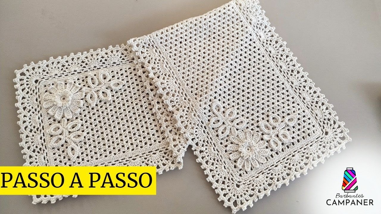 CAMINHO / TRILHO DE MESA EM CROCHÊ FLORATTA | PASSO A PASSO - @CrochetariaOficial