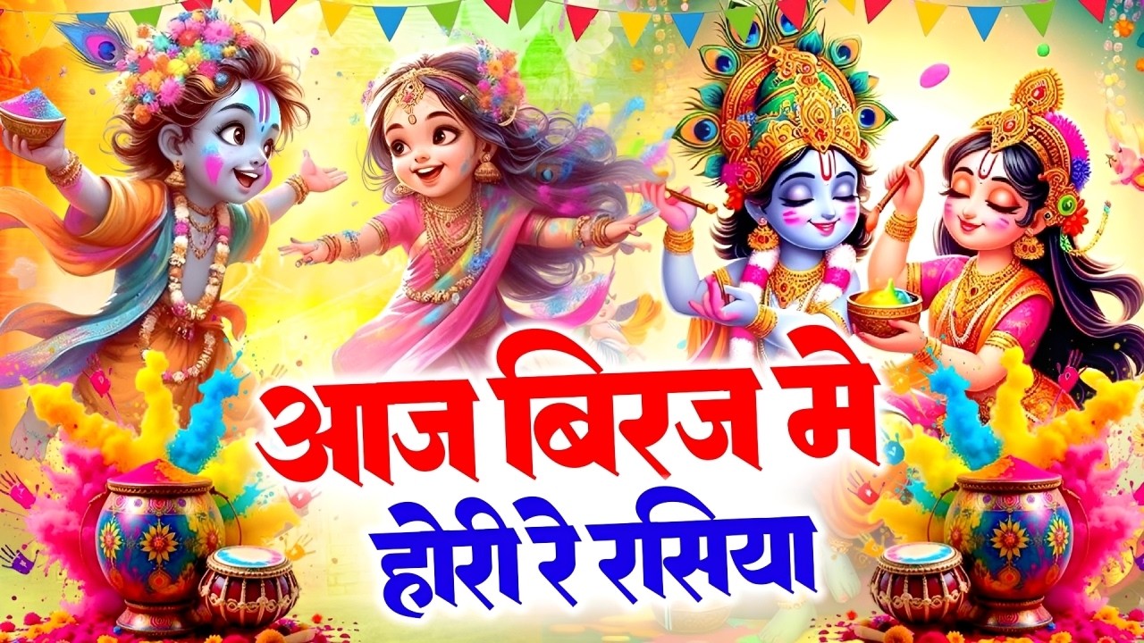 होली भजन | आज बिरज में होरी रे रसिया | Holi Bhajan | Krishna Bhajan | Vanshika Sharma