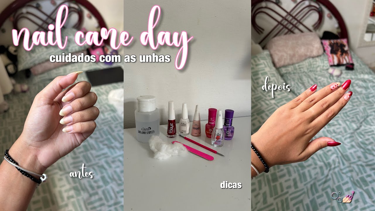 nail care day 🫧💅🏻 | cuidados com as minhas unhas 