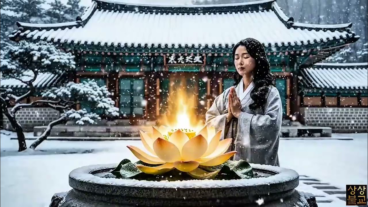 [불교음악] 눈 속에 피어난 기적의 꽃 🌸 (듣기만 해도 운이 트이는 노래 / 관세음보살)