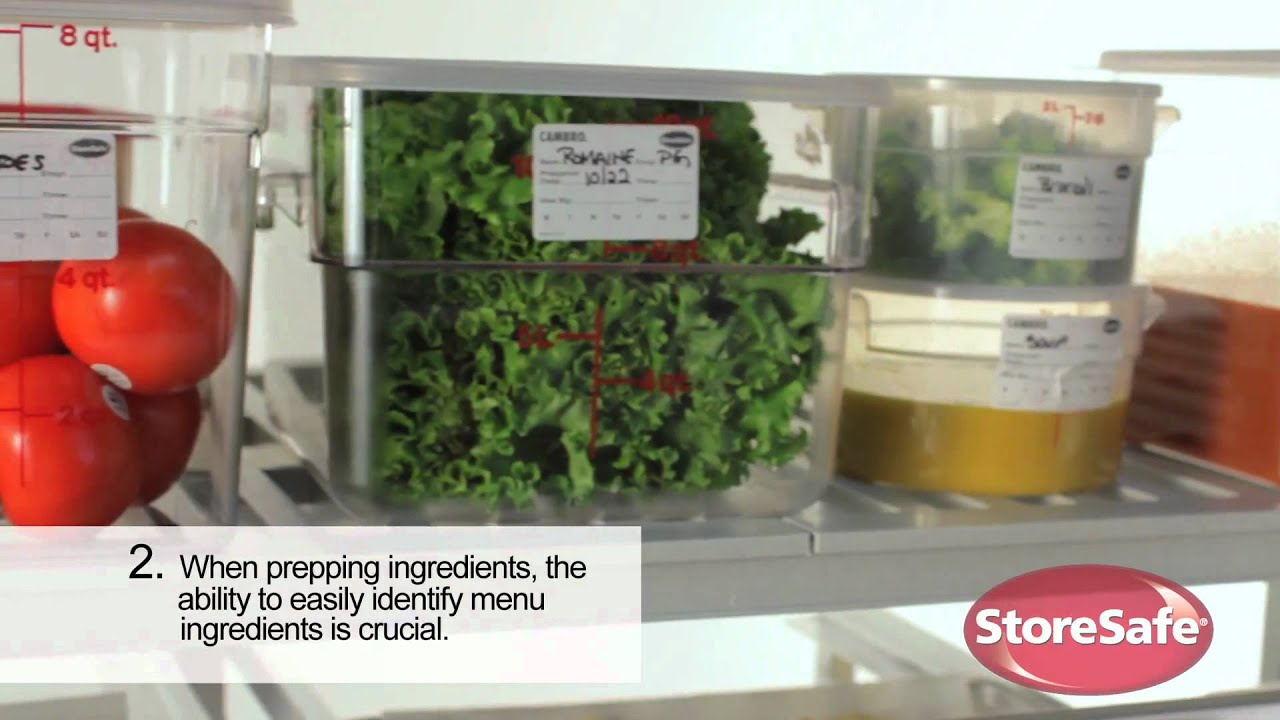 5 Steps to Food Safety Proper Food Labeling - Cambro StoreSafe Labels