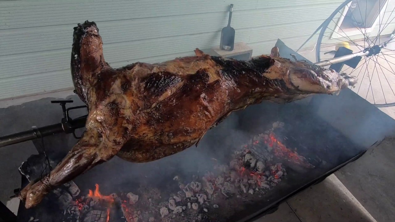 DIY WIPER MOTOR SPIT - Cooking a SPIT ROAST Lamb